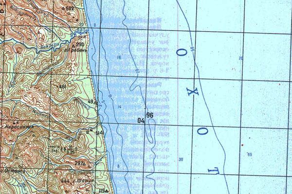 Уменьшенный фрагмент представленной топографической карты M-54-18 - Trasa.ru