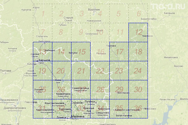 Набор топографических карт квадрата M-37 - Trasa.ru