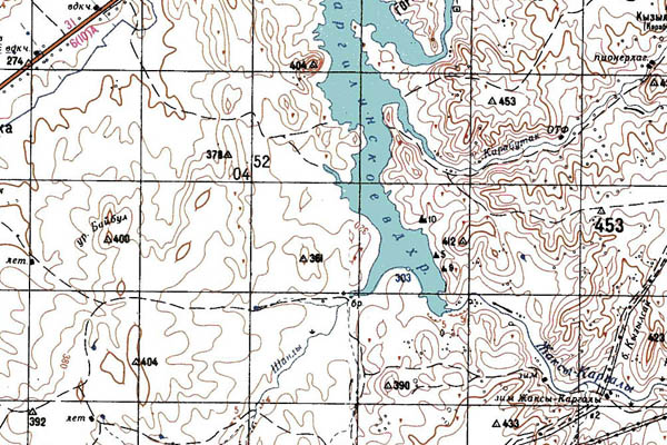 Уменьшенный фрагмент представленной топографической карты M-40-16 - Trasa.ru