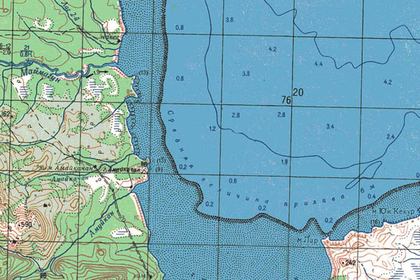 Уменьшенный фрагмент представленной топографической карты N-53-23 - Trasa.ru
